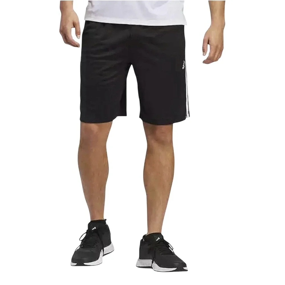 adidas Men's Active Stripe Short - Workout Running Shorts Black Stripe Size S NW